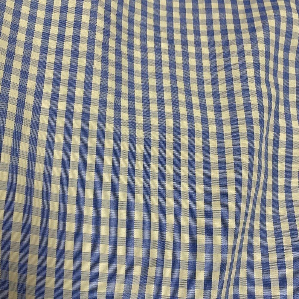 Blue Gingham Check Button Down Batwing Tunic Dres… - image 6